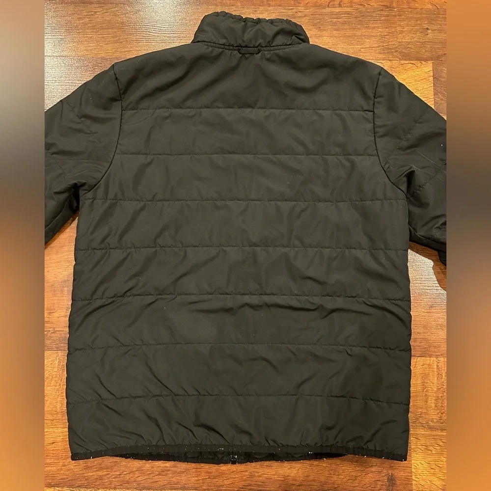 The North Face Mens Puffer Jacket Quilted Black Zip Up Coat Primaloft Medium